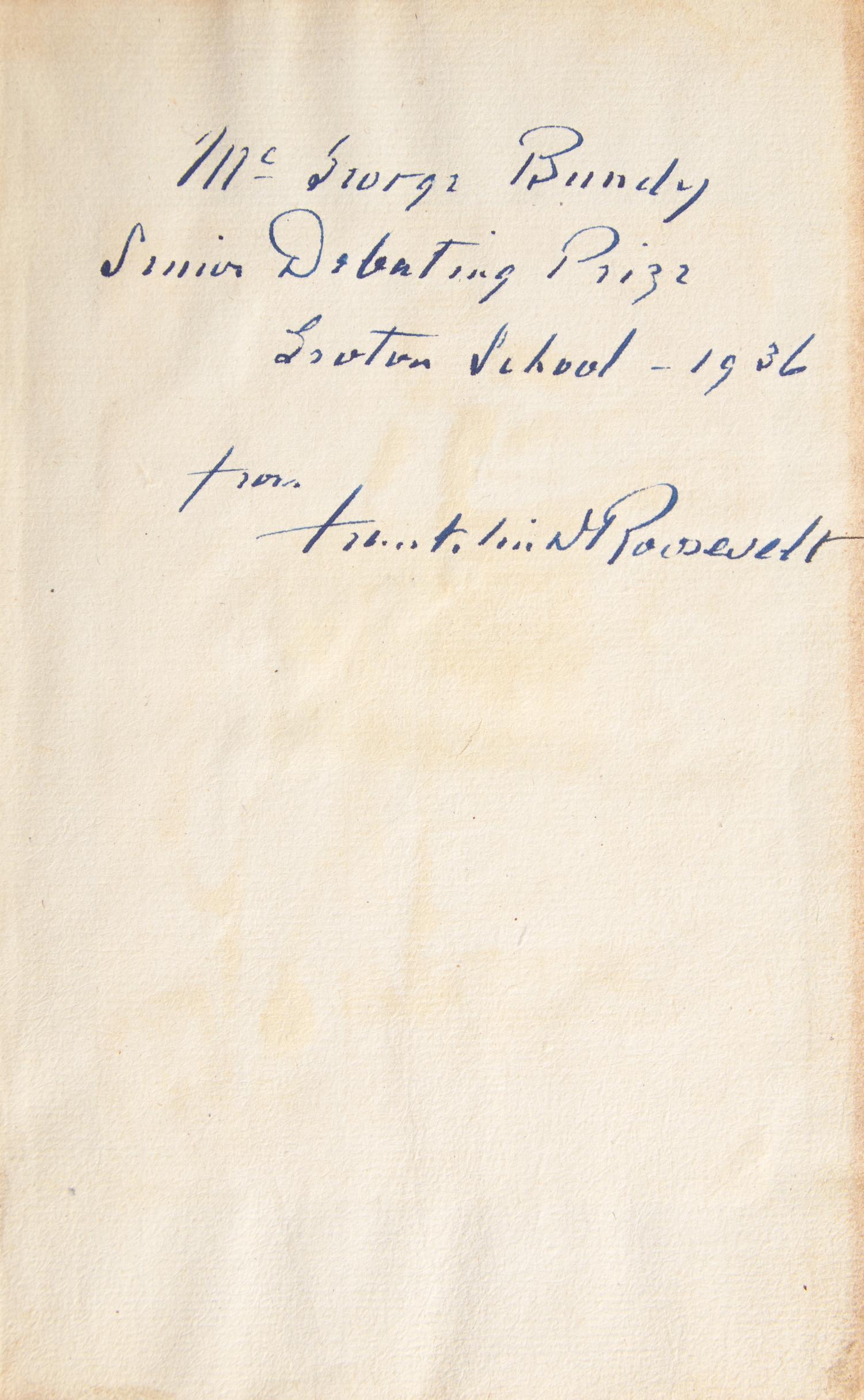 [Presidential] [Roosevelt, Franklin D.] Brown, Thomas. Certain Miscellany Tracts