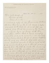 CARVER, George Washington (1860s-1943). Autograph letter signed (“Geo. W. Carver”), as Director of the Department of Agriculture at Tuskegee Institute, to Emily Howland. Tuskegee, AL, 1 October 1897. 1 page, 8vo, on Tuskegee Normal and Industrial Institute Department of Agriculture letterhead, with envelope, light creasing.