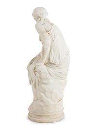 An Italian Carved Marble Figure of Psyche