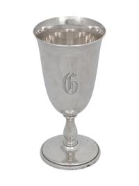 Set of Six Dominick & Haff Silver Goblets