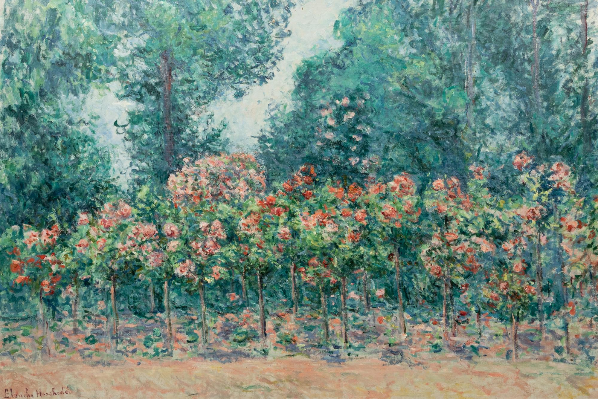Jardin en fleurs (Les rosiers)