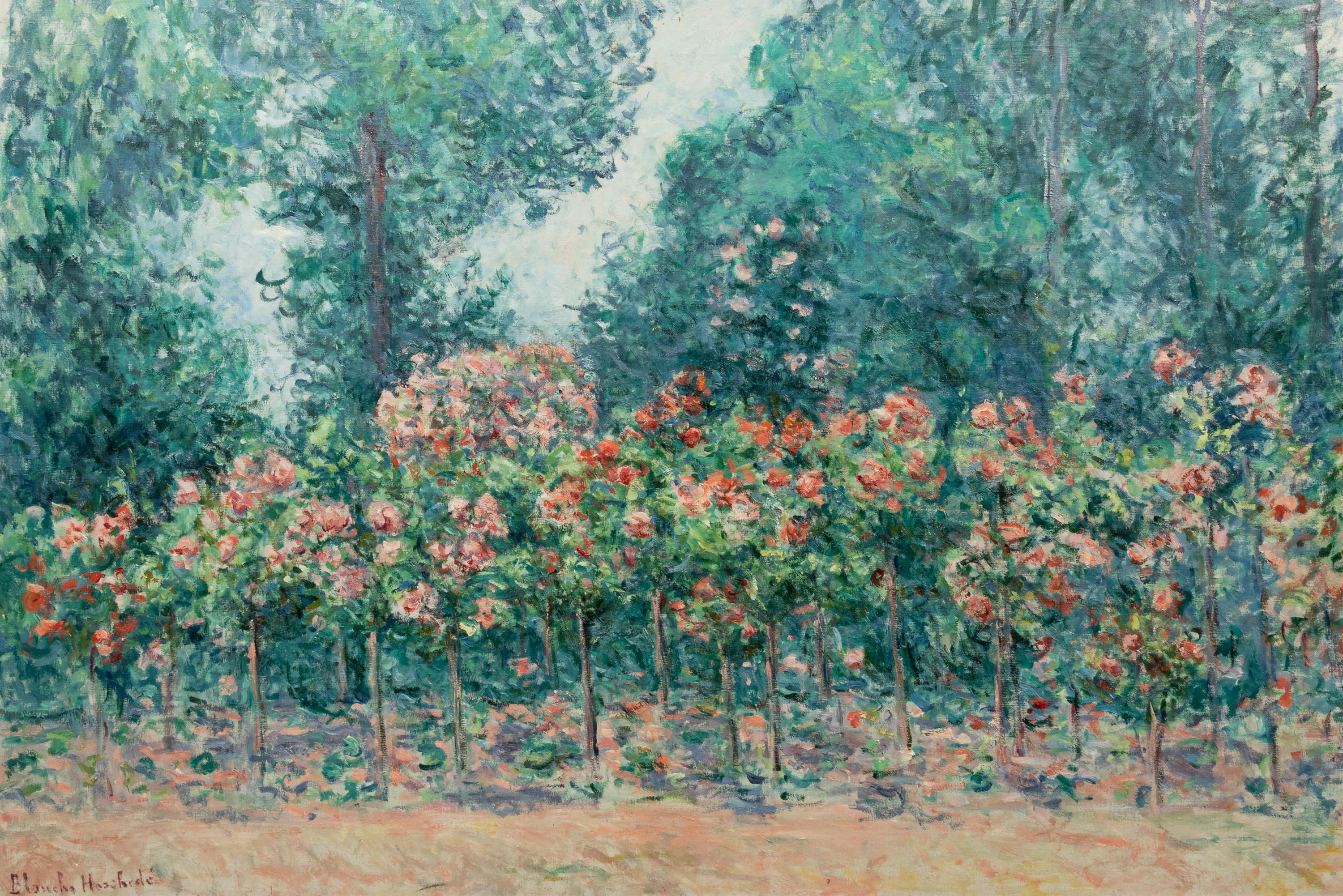 Jardin en fleurs (Les rosiers)