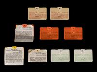 A Group of Nine 1970s Masters Golf Tournament Augusta National Badges,