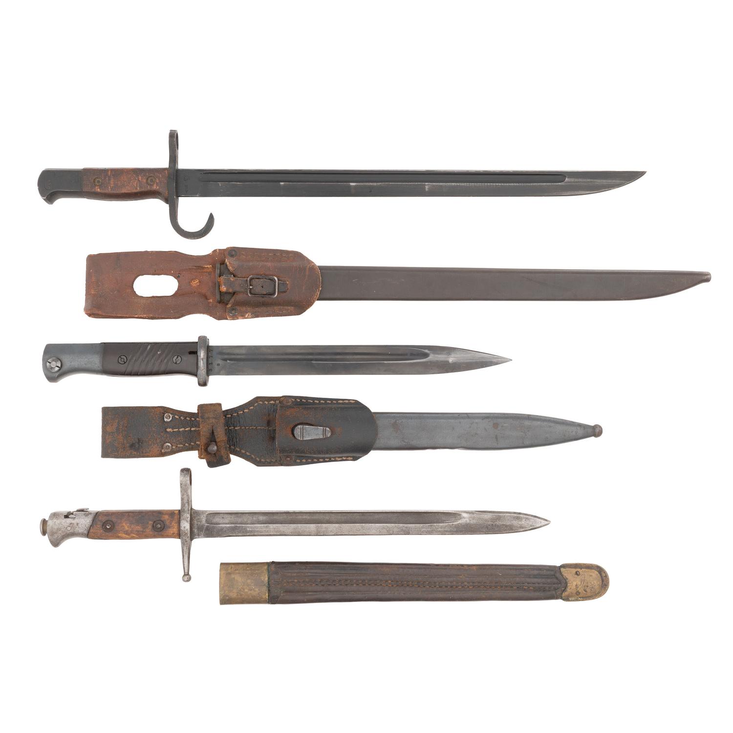 Three Axis WWII Era Bayonets: Japanese, German and Italian