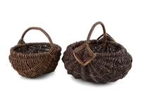Seven Woven Wood Baskets