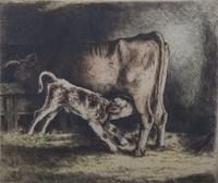 Two English Colored Etchings — 19TH CENTURY