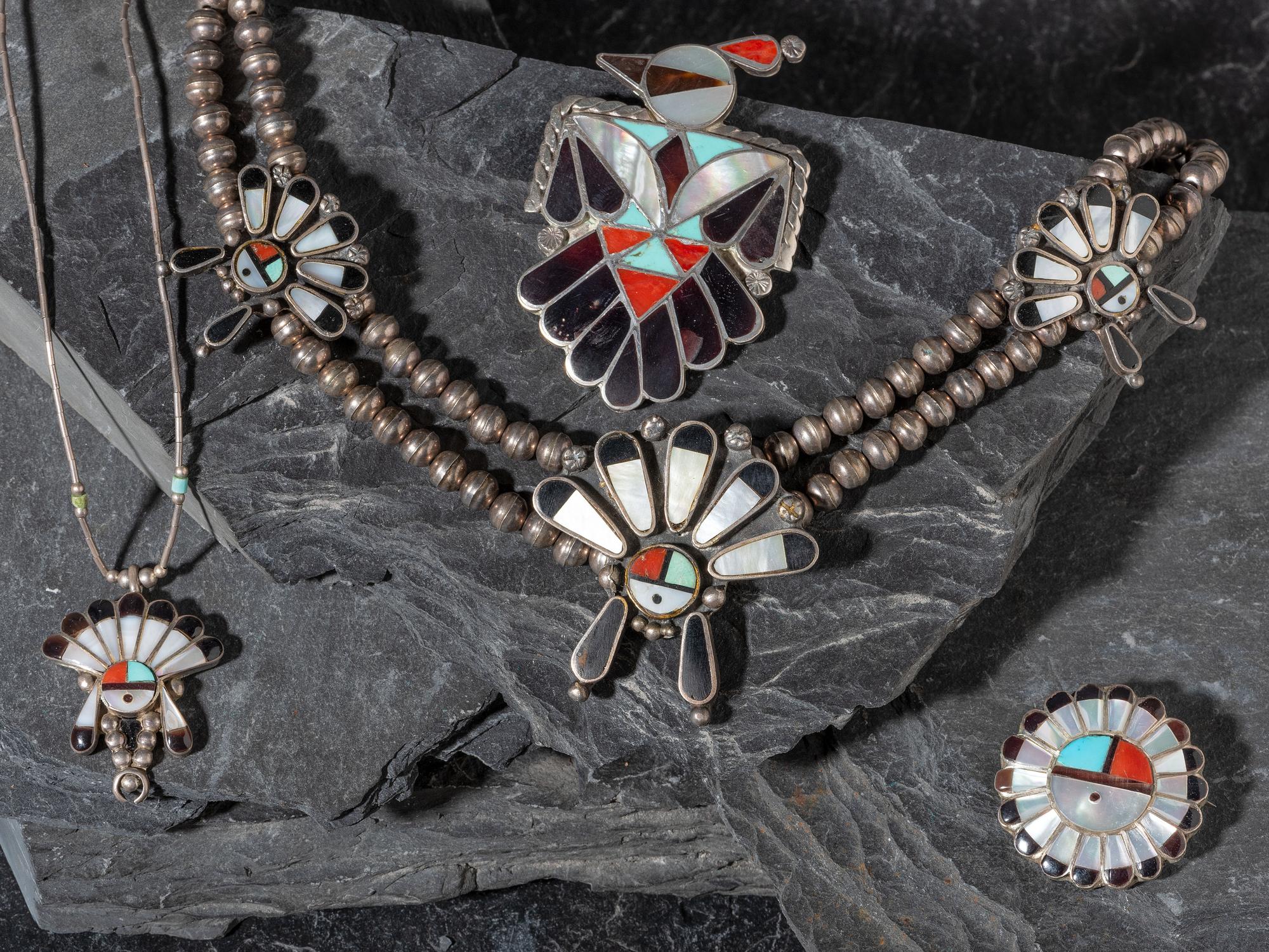 Zuni Inlay Necklaces and Pendants