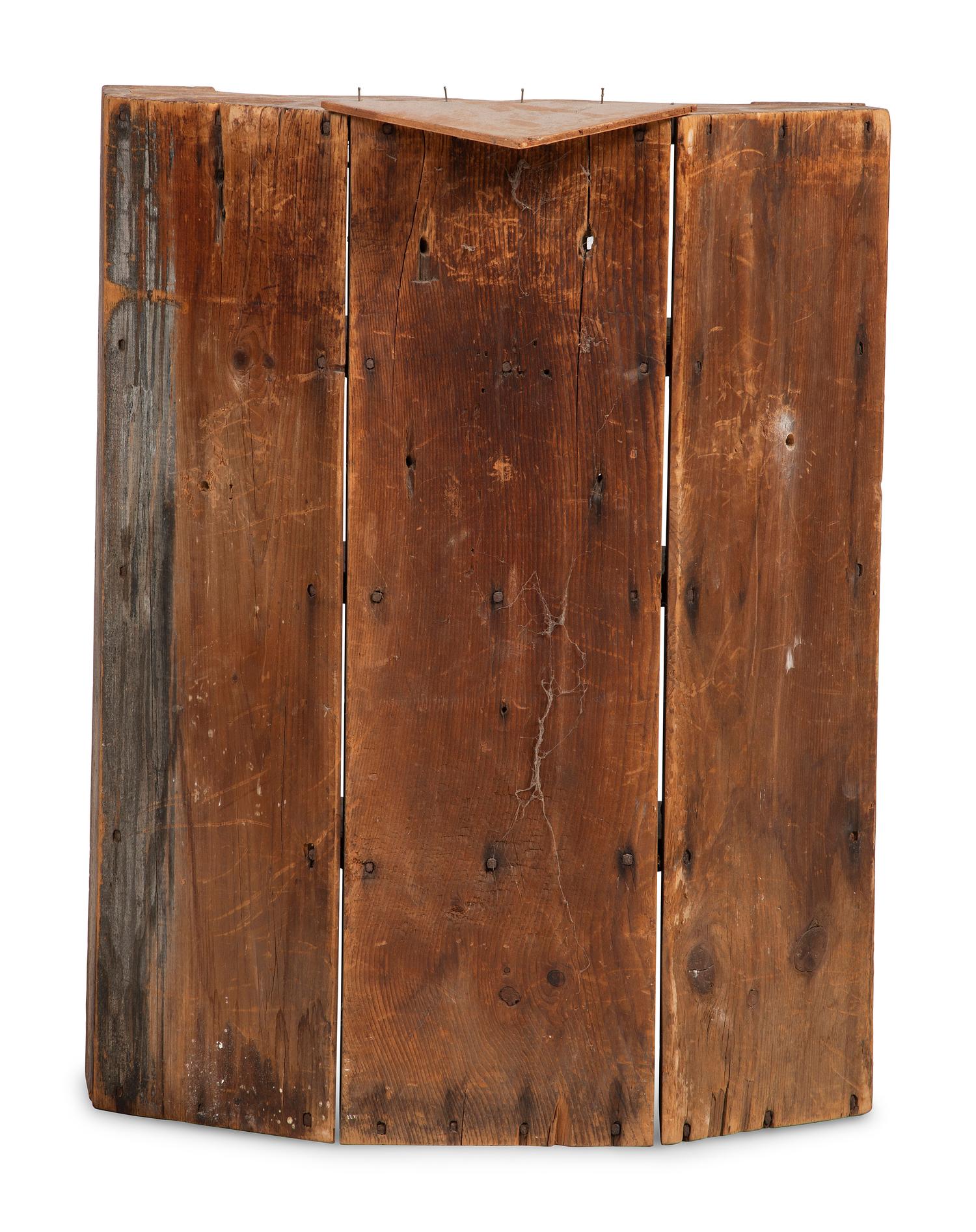 A Queen Anne Carved Pine Hanging Corner Shelf