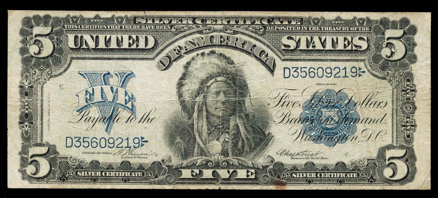 A United States Series 1899 Indian Chief $5 Silver Certificate — Fr. 237
