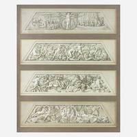 Walter Crane (British, 1845–1915) Four Designs for a Silver Cup