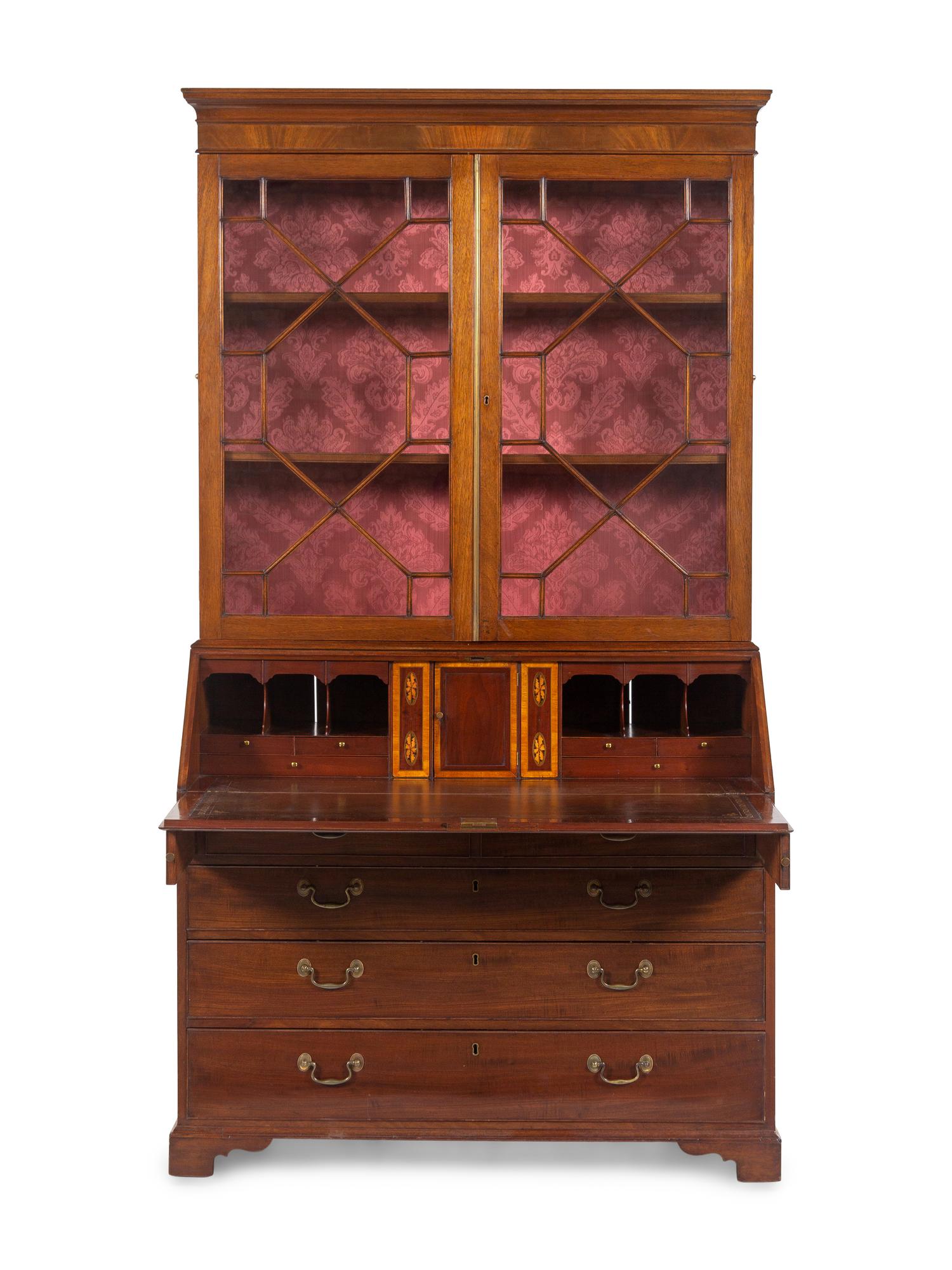 A George III Style Mahogany Secretary Bookcase