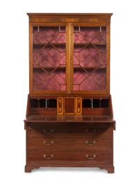 A George III Style Mahogany Secretary Bookcase