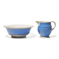 A Mochaware Pitcher and Basin