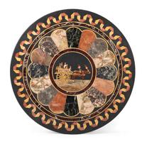 An Italian Bronze Side Table with a Pietra Dura Top