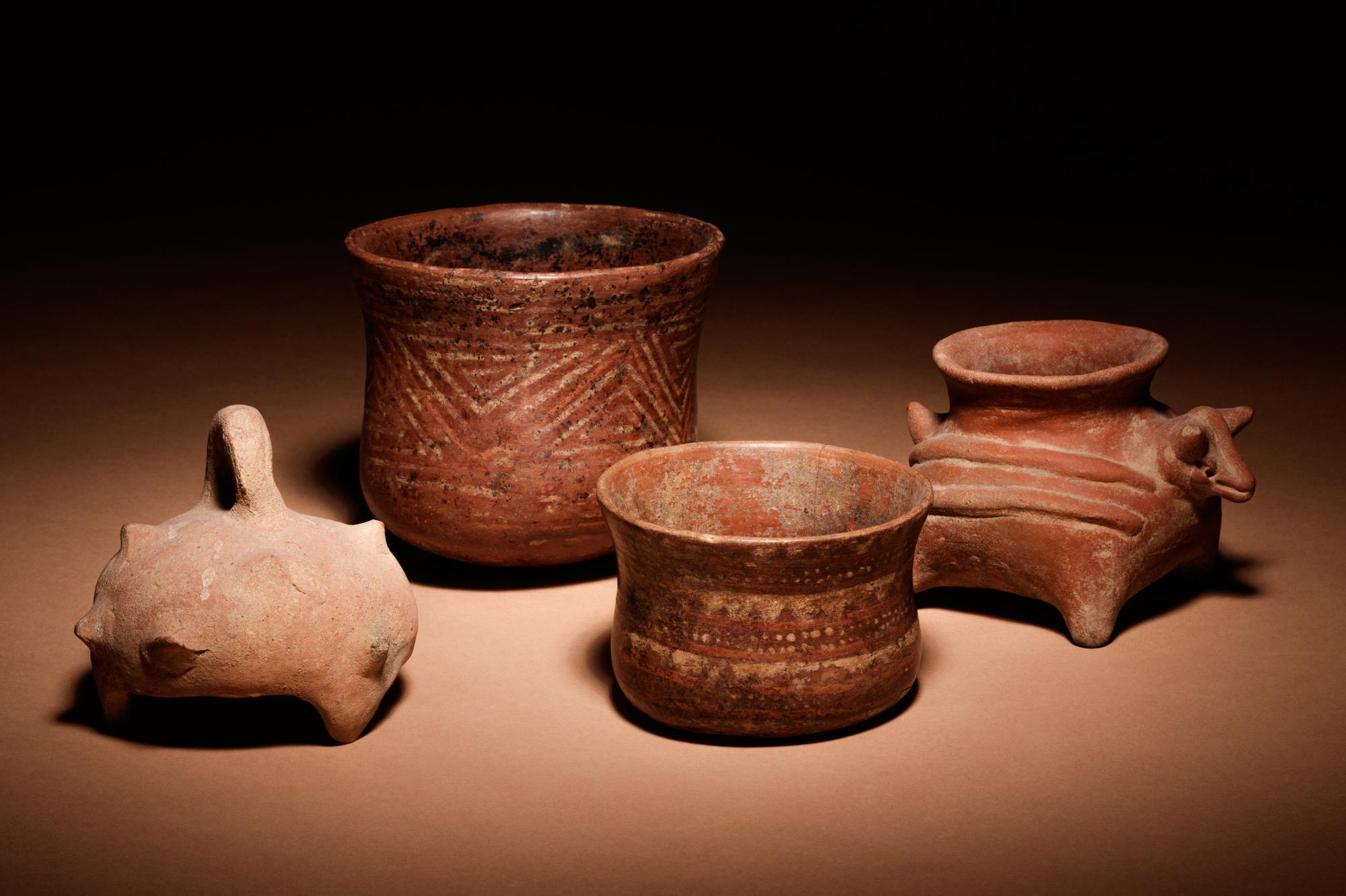 A Group of Four Pre-Columbian Terracotta Vessels