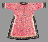 A Pink Ground Embroidered Silk Lady's Robe