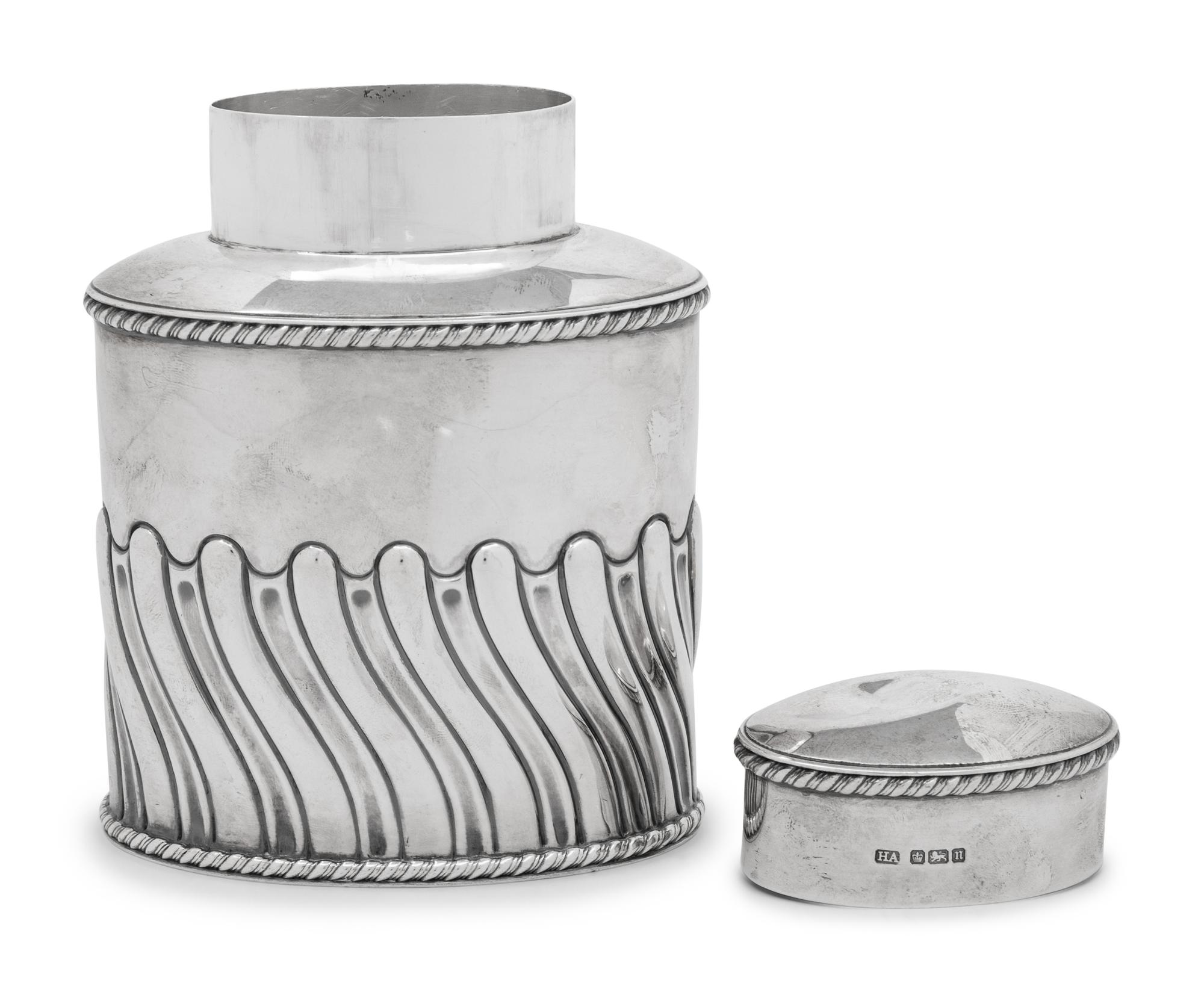 An Edwardian Silver Tea Caddy