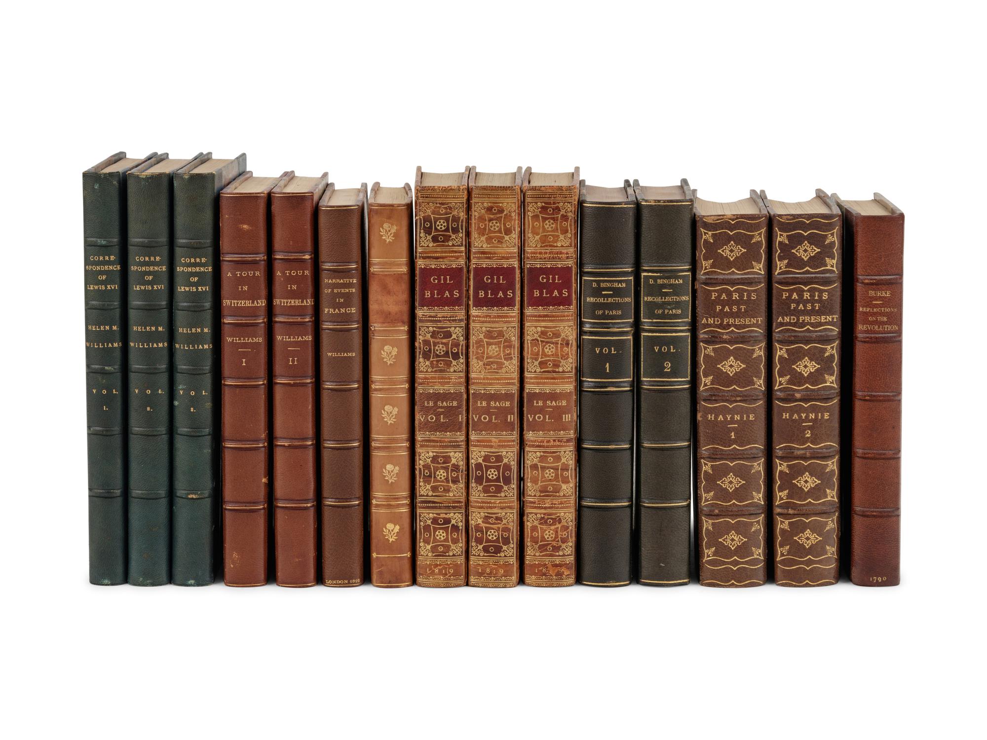 [BINDINGS]. A group of 8 works in 15 volumes, including: