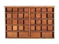 A Grain Painted Pine 36-Drawer Chest