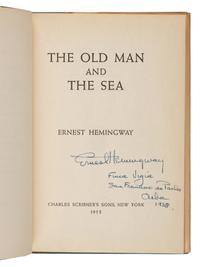 HEMINGWAY, Ernest (1899-1961). The Old Man and the Sea . New York: Charles Scribner's Sons, 1952.