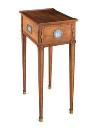 A French Neoclassical Tulipwood and Jasperware Mounted Side Table