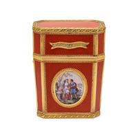 A Louis XVI Gold, Lacquer and Enamel-Mounted Nécessaire