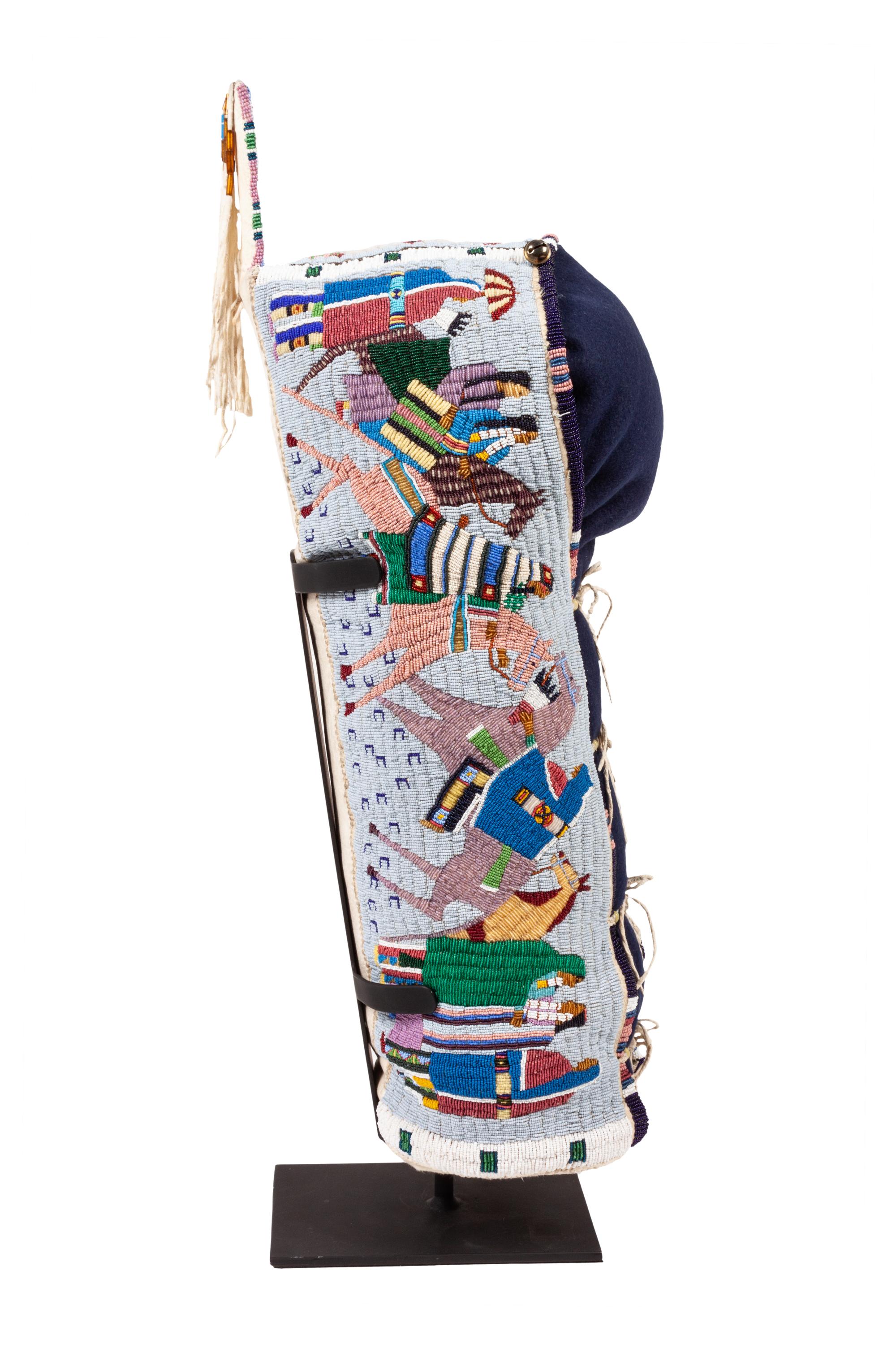 Pictorial Beaded Cradle, 2005-2006