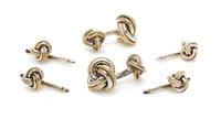 A Sterling Silver and 18 Karat Yellow Gold Knot Motif Dress Set, Tiffany & Co., 19.00 dwts.