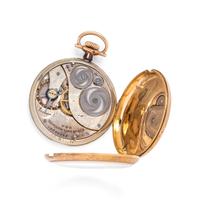 ELGIN, 14K YELLOW GOLD OPEN FACE POCKET WATCH