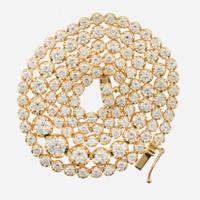 A Diamond and 14K Yellow Gold Rivière Necklace