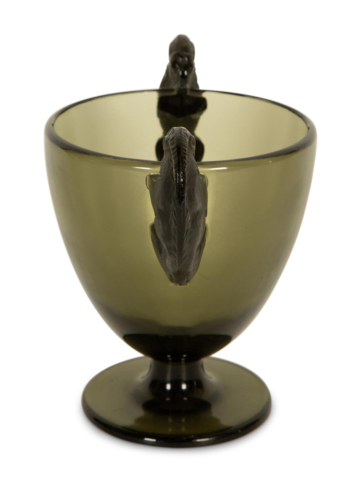 A René Lalique Smokey Gray Beliers Vase — Circa 1925