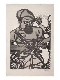 [BLACK PANTHER PARTY]. DOUGLAS, Emory (b. 1943), artist. One of Our Main Purposes is to Unify Our Brothers and Sisters in the North with Our Brothers and Sisters in the South . San Francisco, CA: [Black Panther Party], ca 1969.