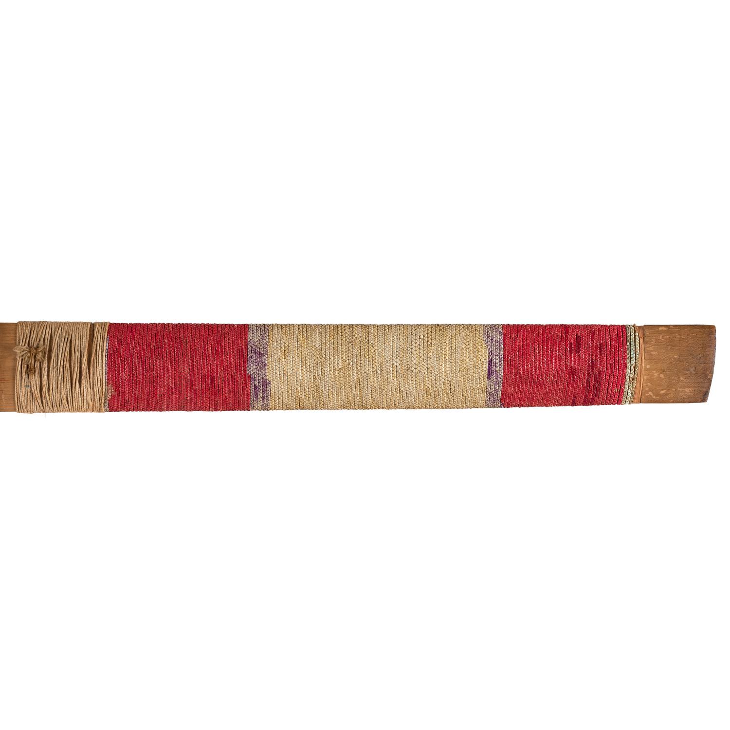 Sioux Quilled Pipe Stem, with Lead Inlaid Catlinite Bowl