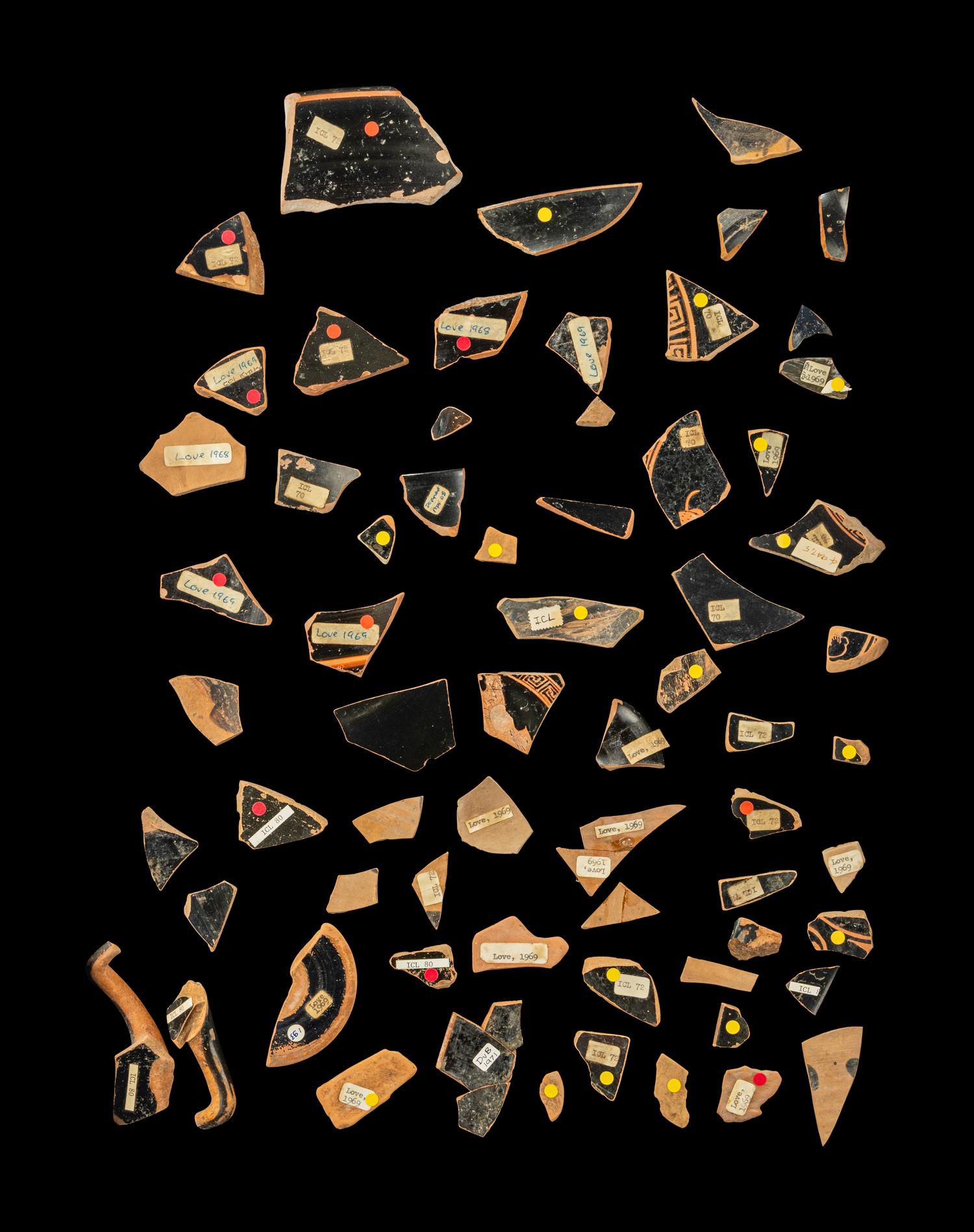 66 Attic Red-Figured Vase Fragments
