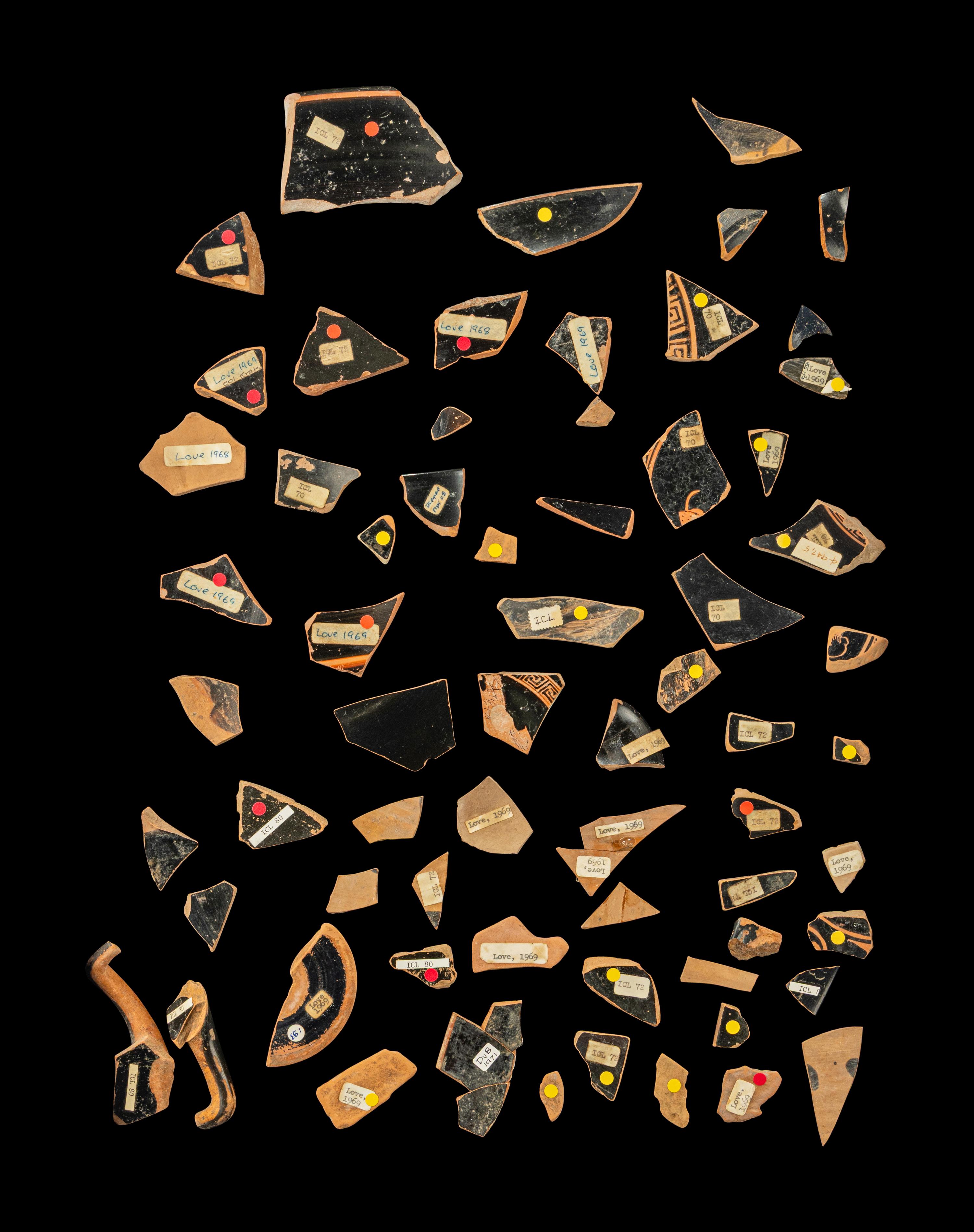 66 Attic Red-Figured Vase Fragments