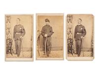 [LINCOLN]. 15 CDVs of Generals and other officers wearing Lincoln mourning pins and bands incl. General LOGAN & Admiral FARRAGUT.