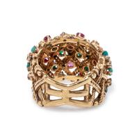 MULTIGEM AND DIAMOND RING