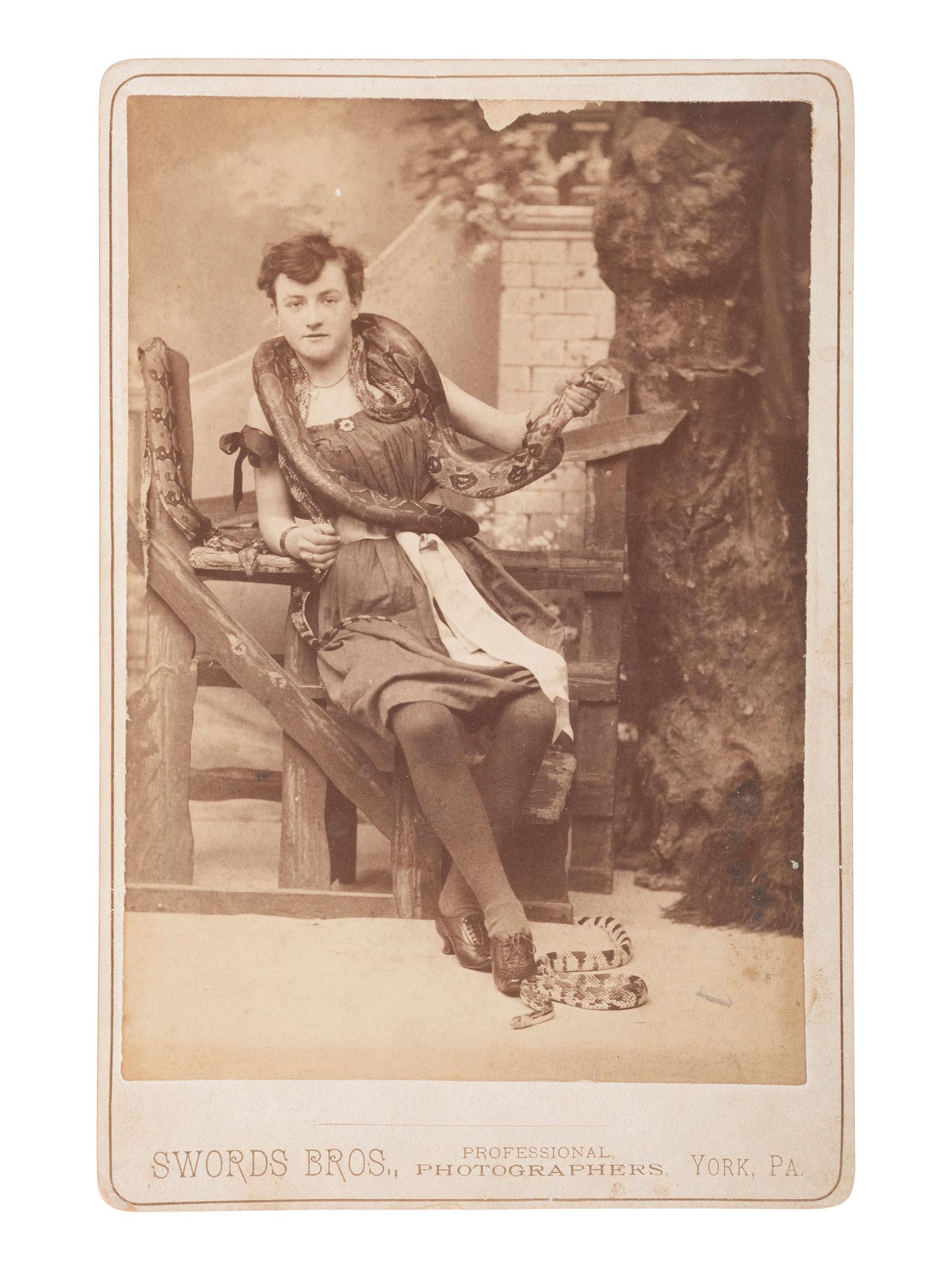 [EARLY PHOTOGRAPHY]. Albumen photographs of performers incl. a snake charmer and Blind Musicians.