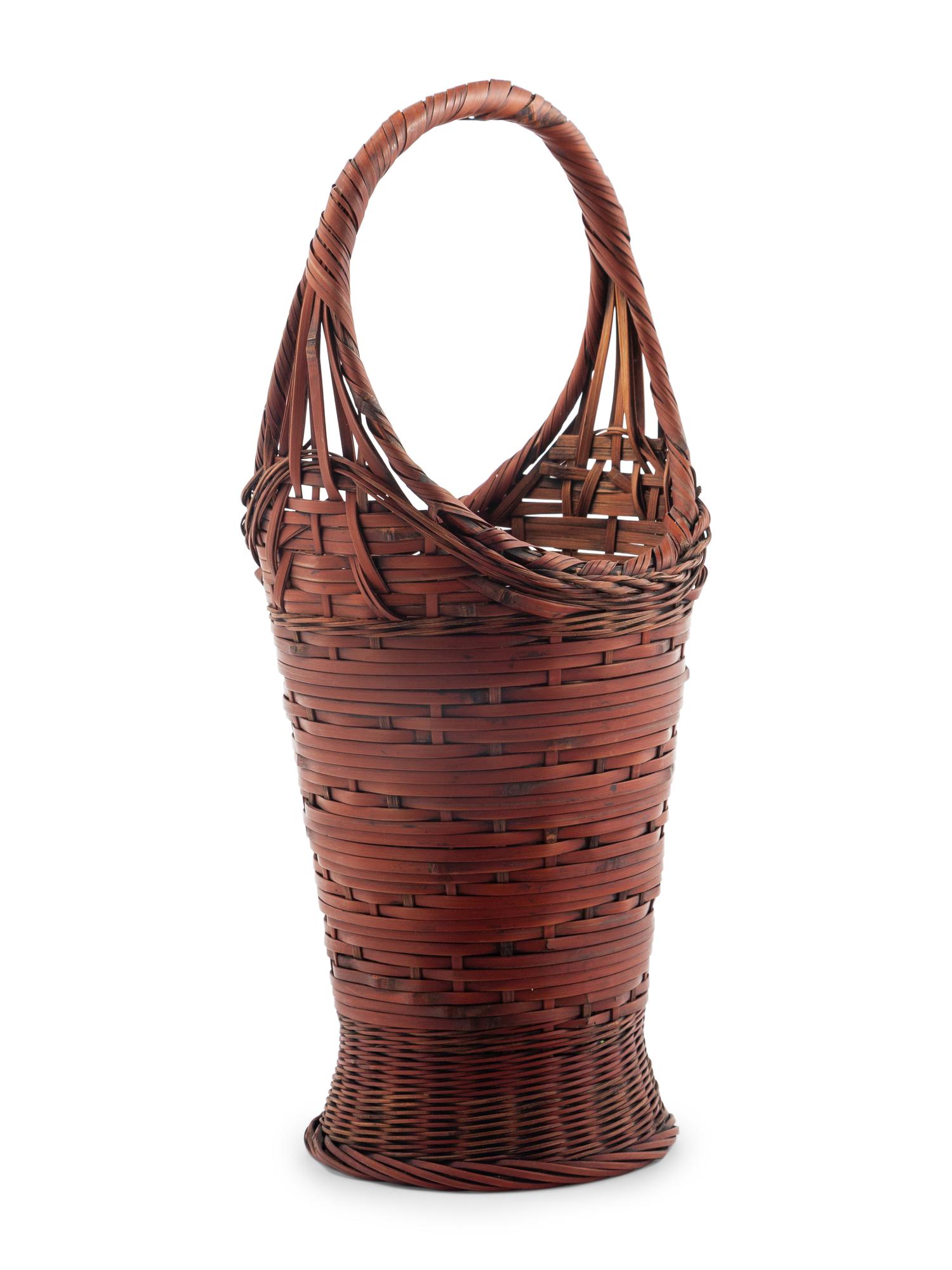 A Japanese Bamboo Ikebana Basket