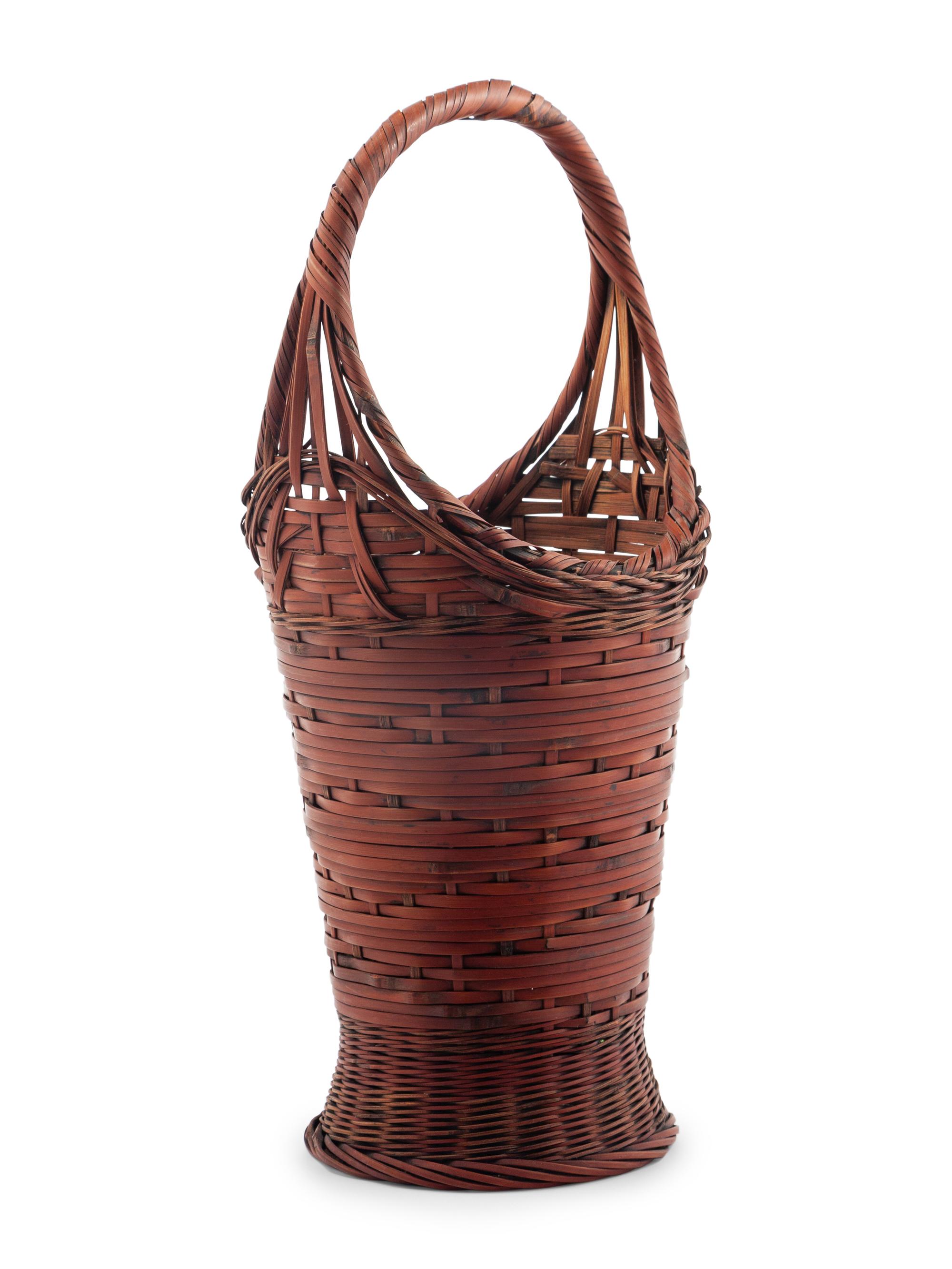 A Japanese Bamboo Ikebana Basket