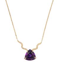 AMETHYST AND DIAMOND NECKLACE