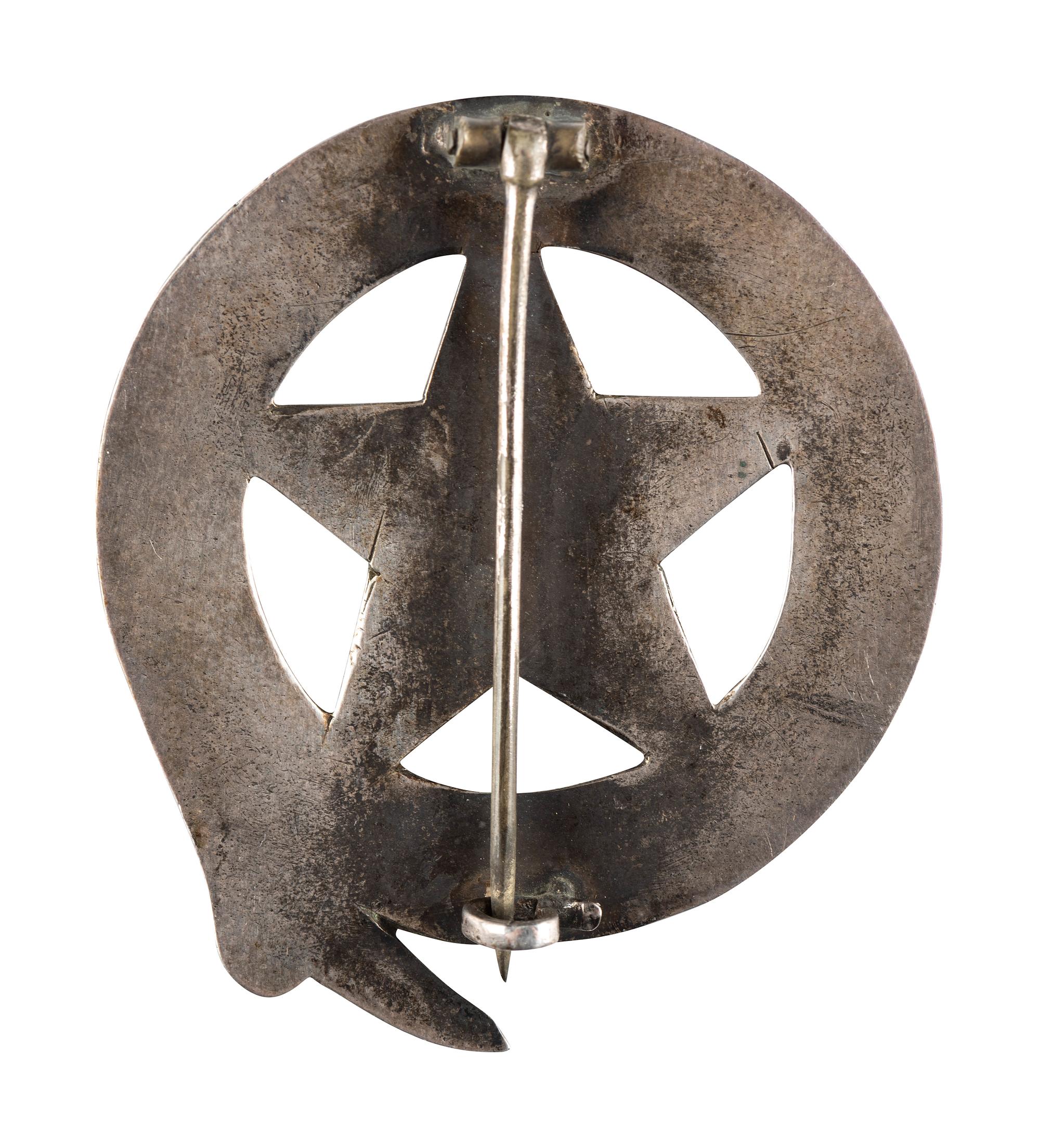 [CIVIL WAR]. Provost Guard badge identified to Nelson Chapman, 21st Connecticut Infantry.