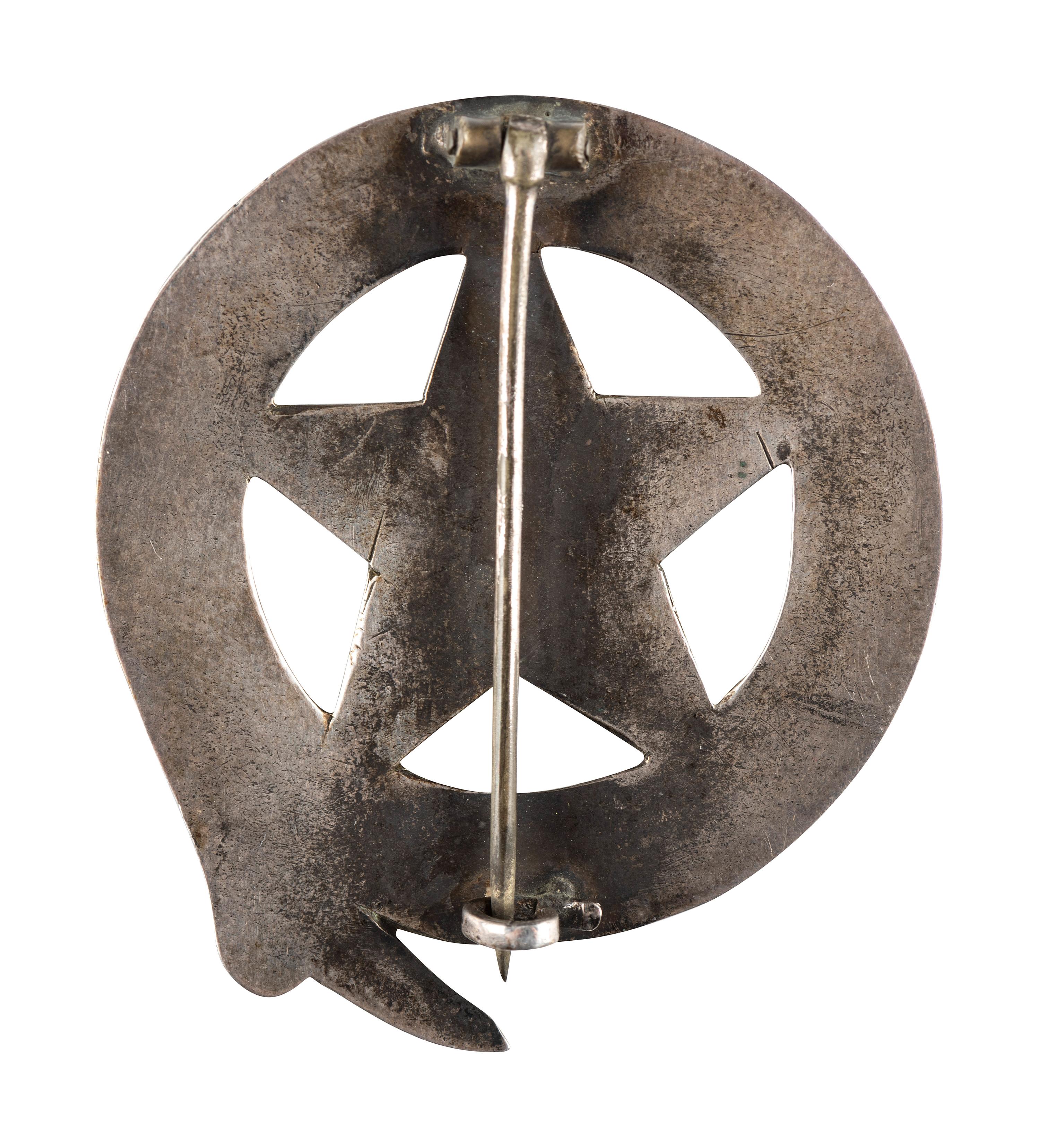 [CIVIL WAR]. Provost Guard badge identified to Nelson Chapman, 21st Connecticut Infantry.