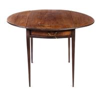 A Georgian Style Mahogany Pembroke Table Height 27 1/2 x width 28 5/8 inches. — EARLY 20TH CENTURY