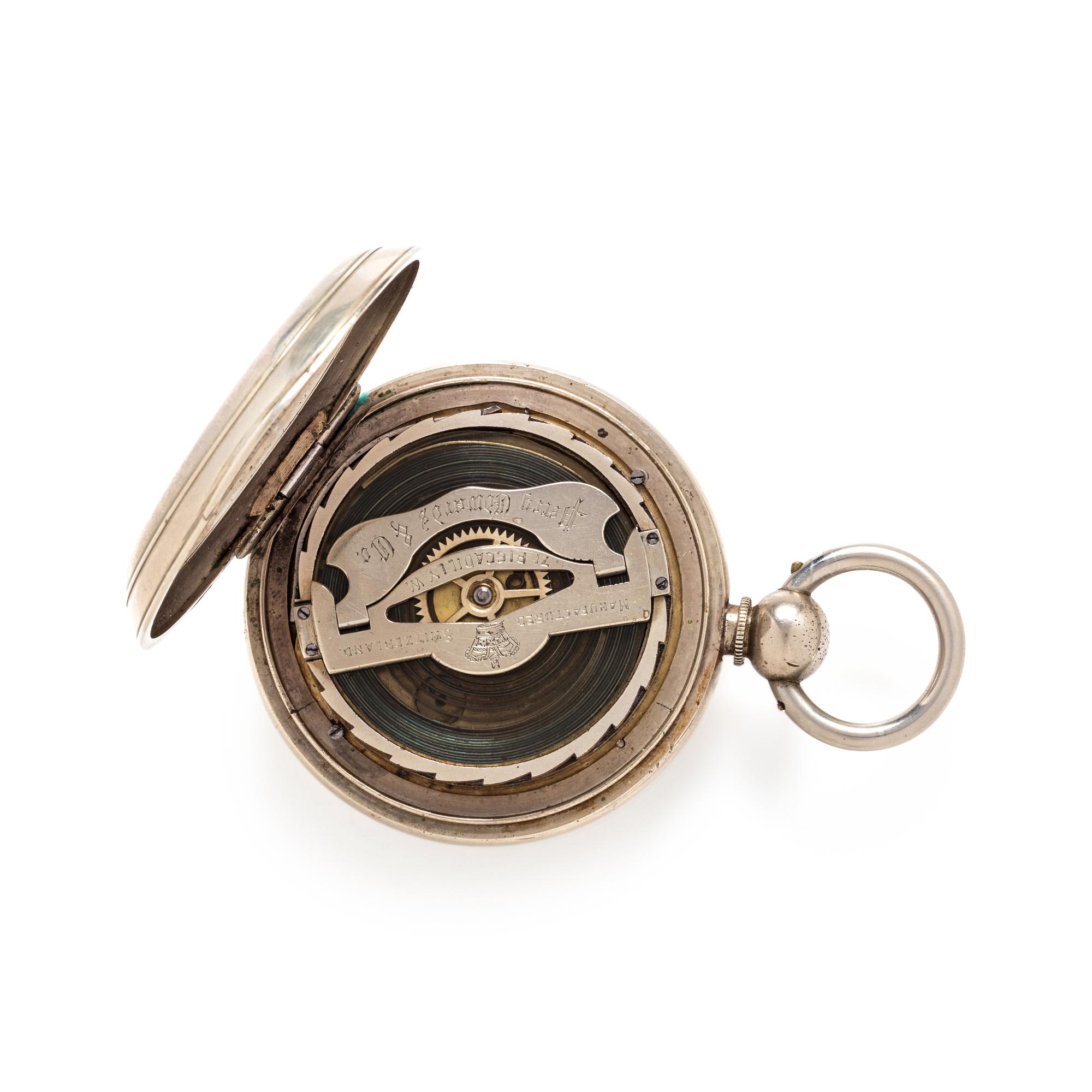 SILVER OPEN FACE POCKET WATCH
