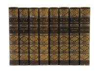 (BINDINGS) A group of eight books uniformly bound in blue-green morocco from the Days of the Dandies series. London, n.d. Imperial ed.