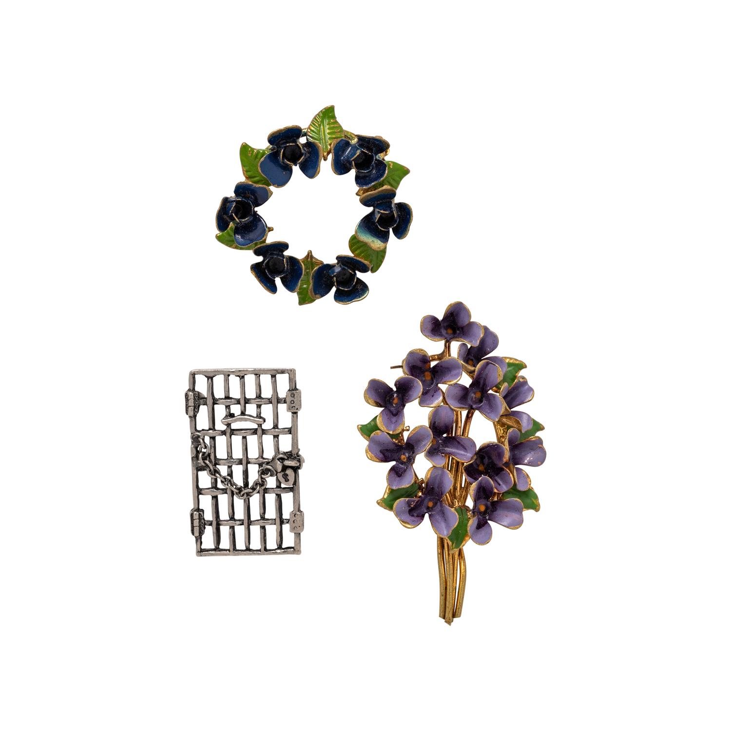 COLLECTION OF SUFFRAGETTE THEMED JEWELRY