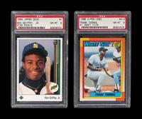 A Group of Ken Griffey Jr. and Frank Thomas PSA Graded Rookie Baseball Cards,