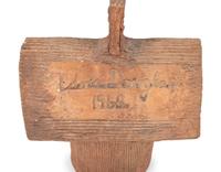 Seven Sewer Tile Birdhouses, Probably White Hall Pottery