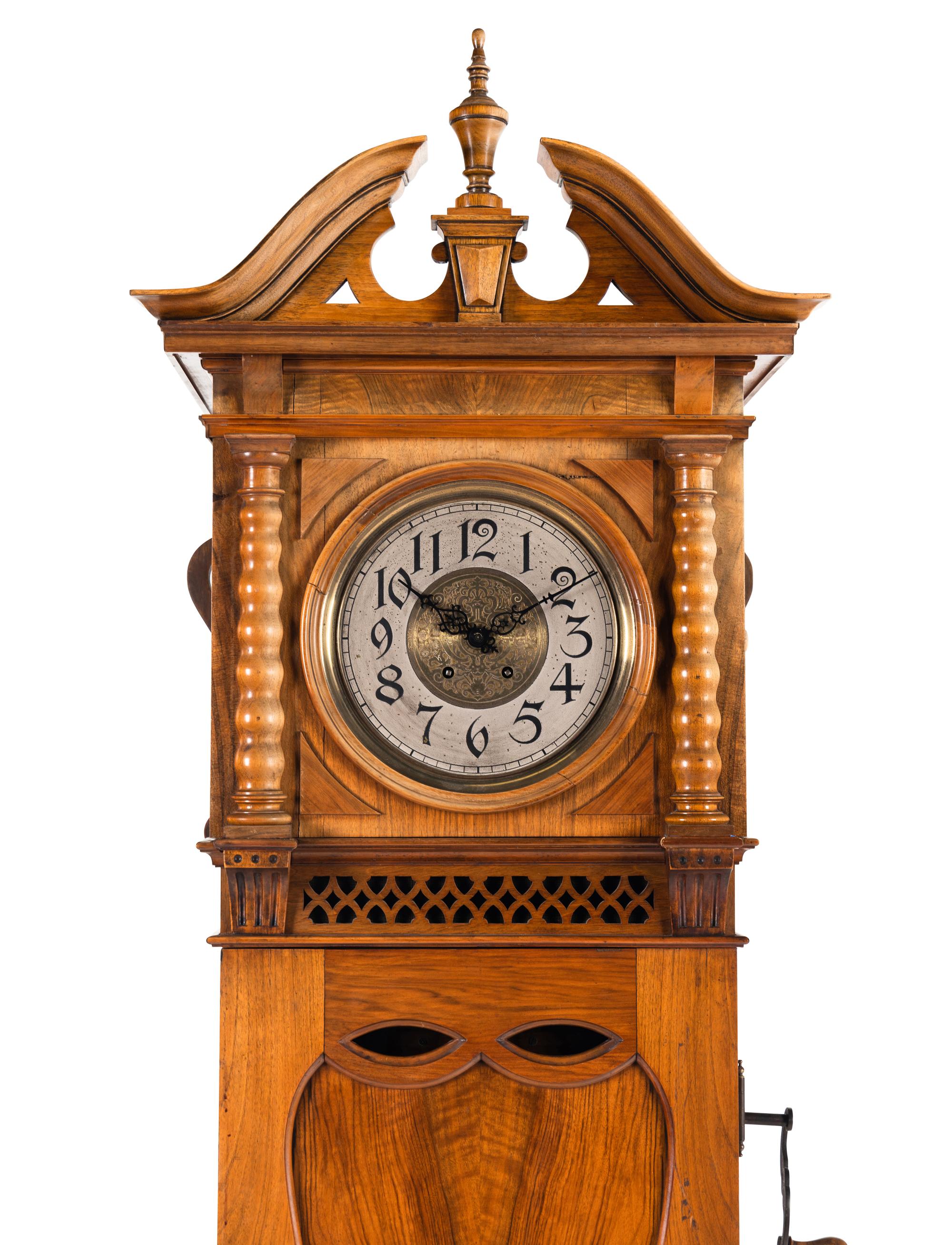 A Rare Libellion Book Playing Music Box with Clock